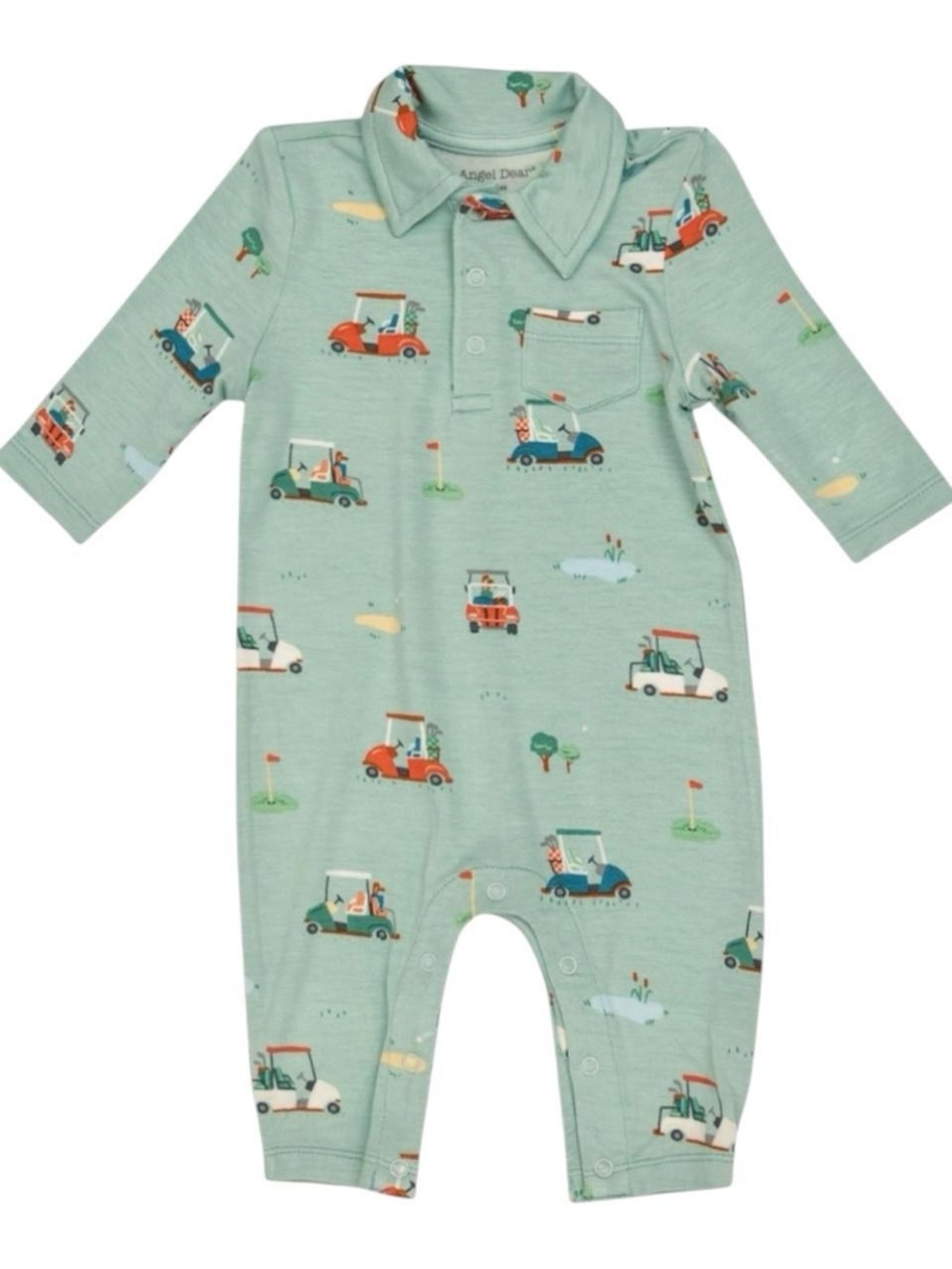 Angel Dear Green Golf Cart Print One-Piece 💚